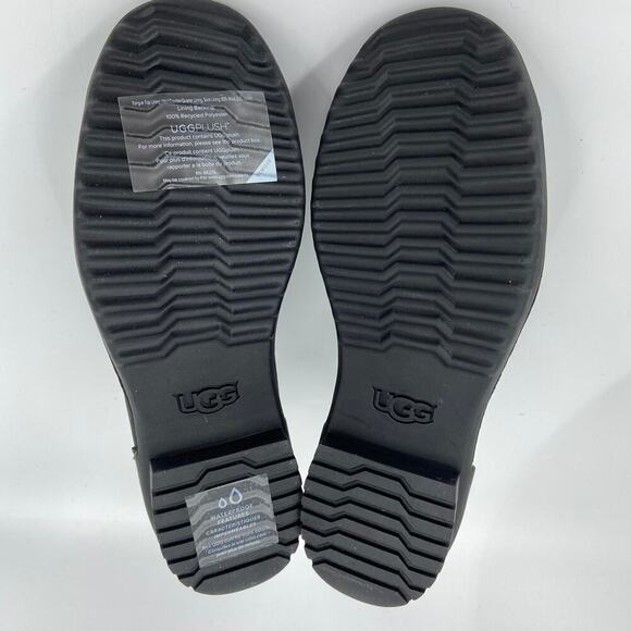 UGG Greda Duck Boots Leather Upper Wool Blend Waterproof Black Size 5.5M - Picture 8 of 12